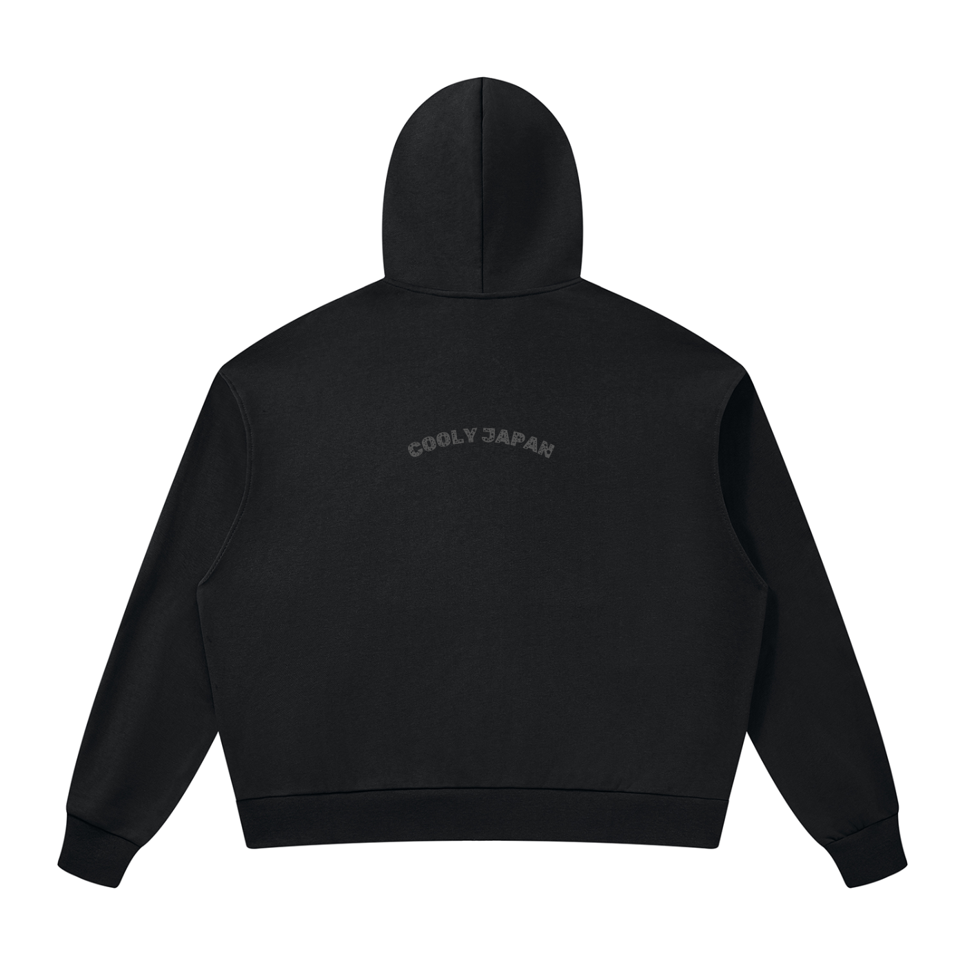 CoolyJapan Signature Drop Shoulder Full-Zip Hoodie — 360gsm Heavyweight Cotton Blend