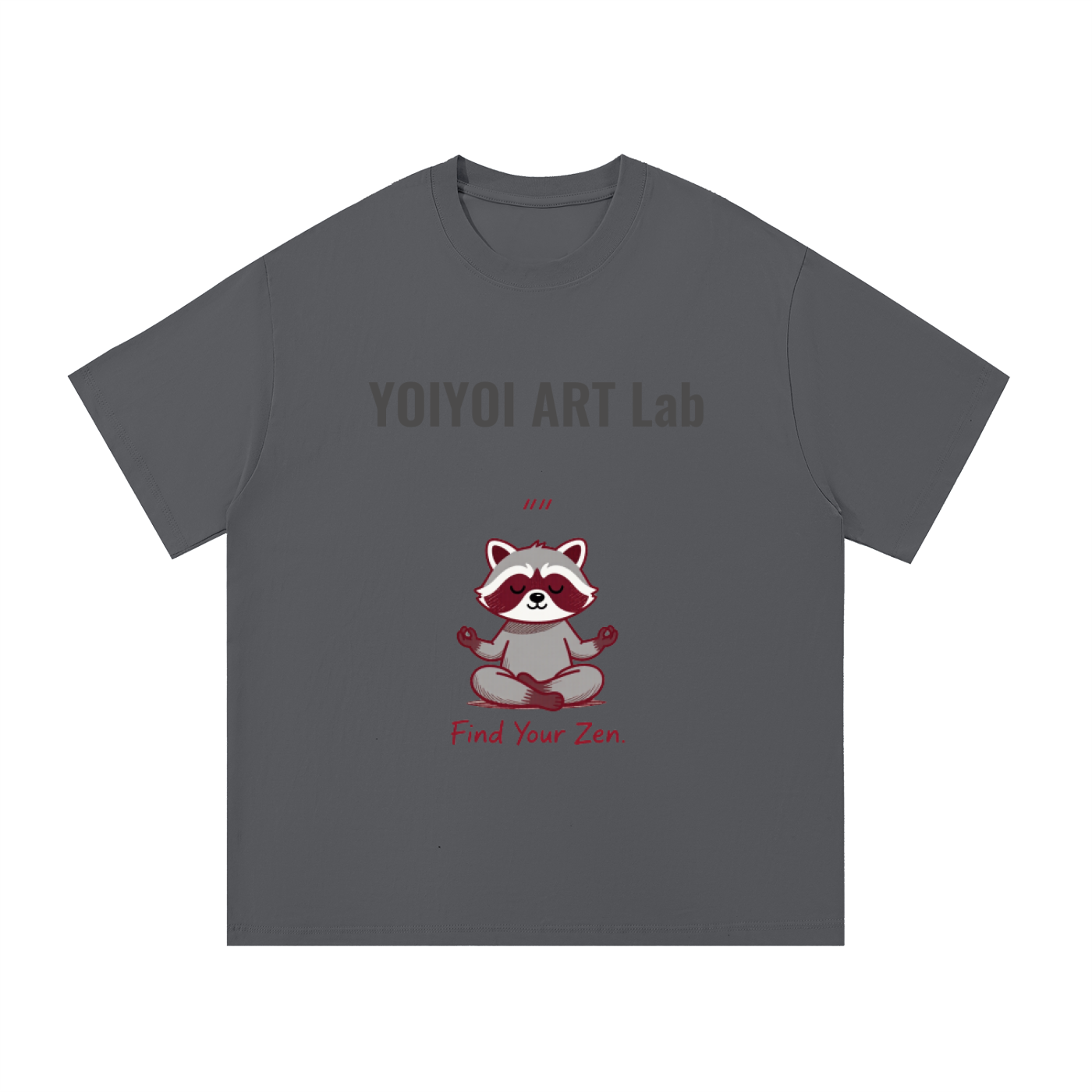 YOIYOI ART Lab — Zen Tanuki "Find Your Zen" Tee (Unisex)