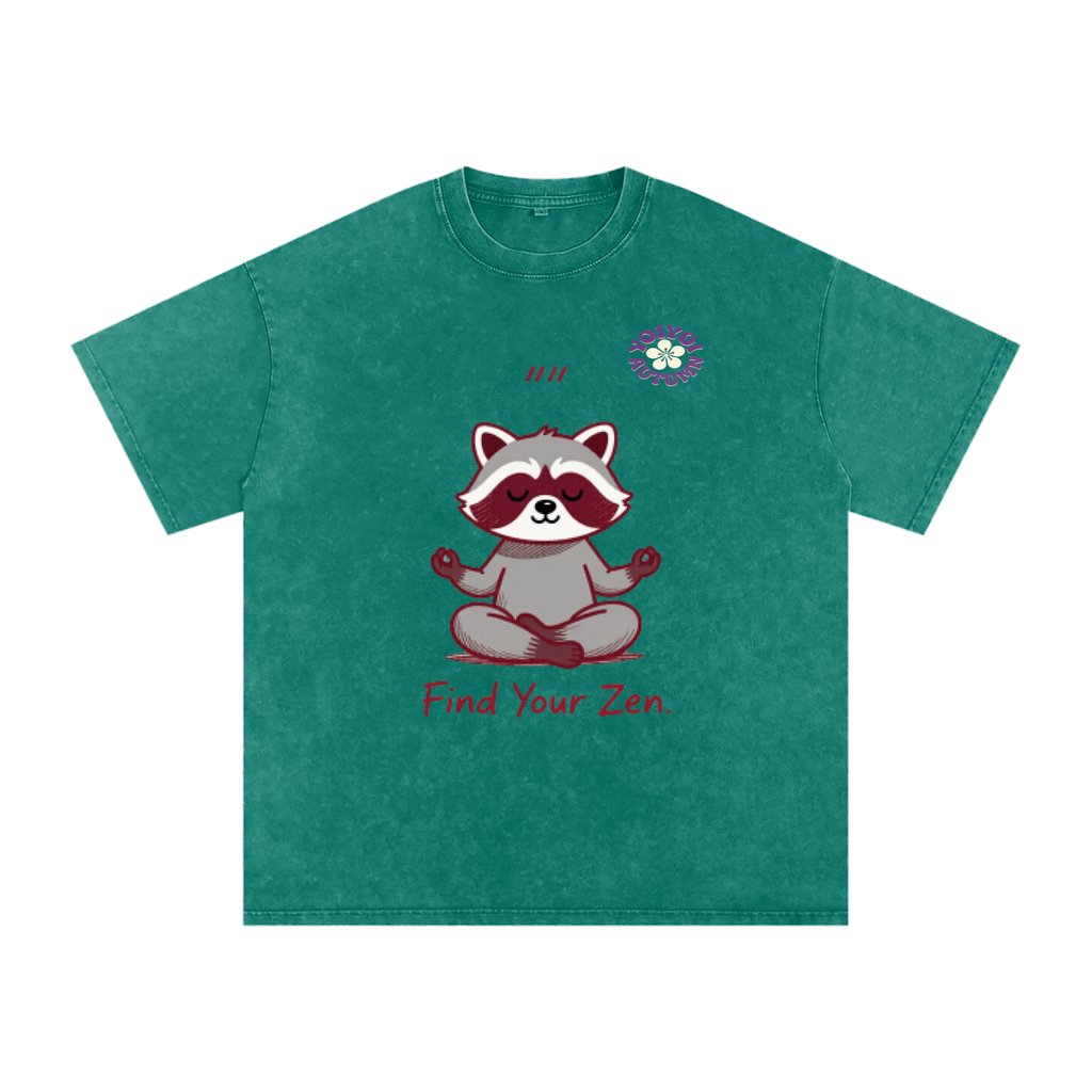 Snow Washed Oversized Cotton T-Shirt