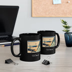 Hokusai Katsushika Hokusai Wave Art Black Ceramic Mug (11oz/15oz)