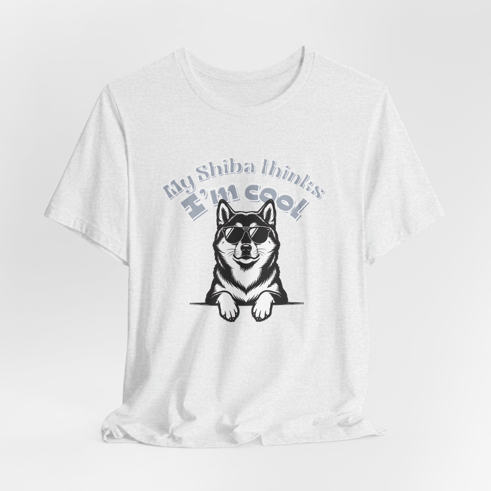 My Shiba Thinks I'm Cool, Shiba Inu Sunglasses Graphic Tee, Japanese Dog Lover Gift, Unisex T-Shirt
