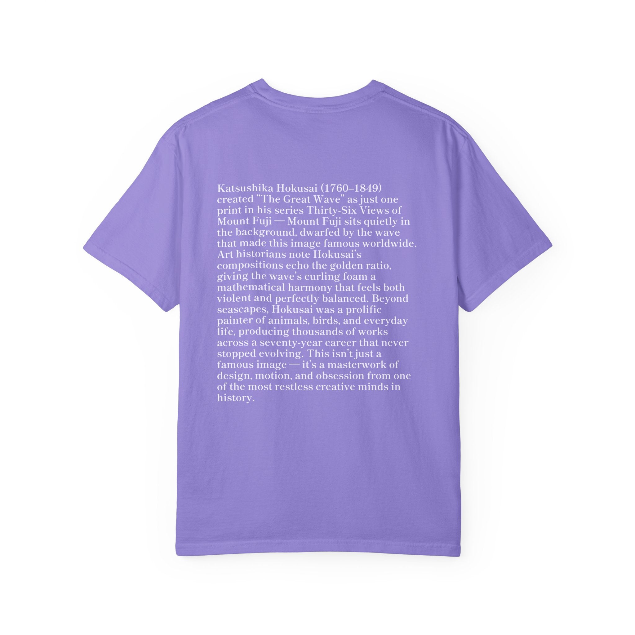 "The Great Wave of Kanagawa" Hokusai Art Tee — Comfort Colors 1717 Vintage Fit T-Shirt for Women