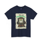 Samurai Shiba Inu Drinking Matcha Tee — Relax Matcha Time Graphic T-Shirt