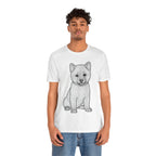 Wireframe Shiba Inu Puppy Tee | Dog Illustration T-Shirt