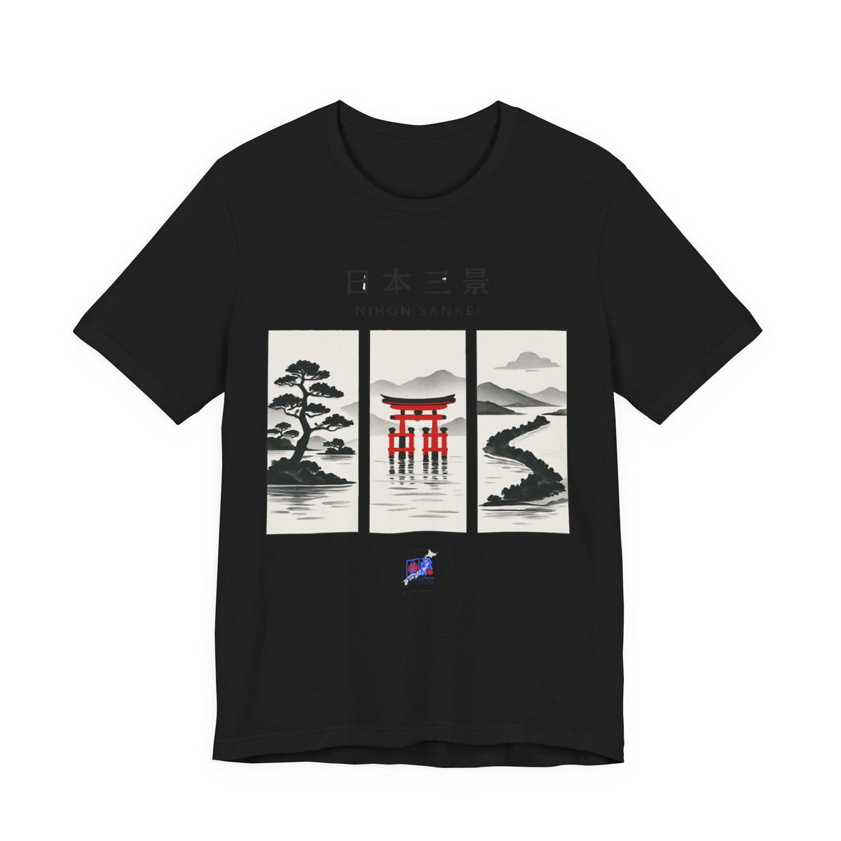Nihon Sankei Triptych Torii T-Shirt | Japanese Landscape Tee