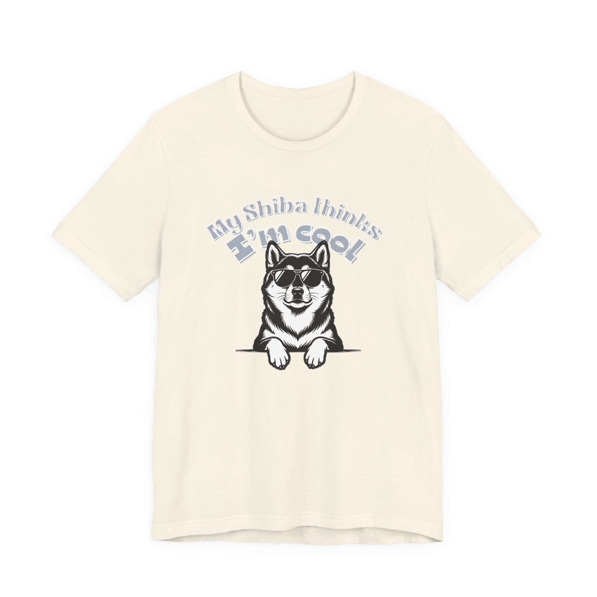 My Shiba Thinks I'm Cool, Shiba Inu Sunglasses Graphic Tee, Japanese Dog Lover Gift, Unisex T-Shirt
