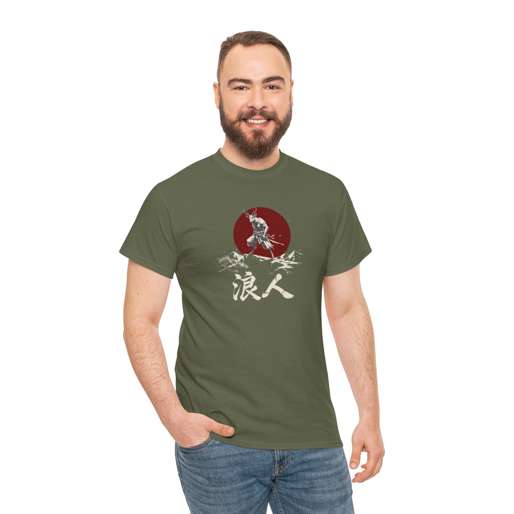 Samurai Wolf Tee — Japanese Ronin Graphic T-Shirt (浪人)