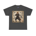 Samurai Fox T-Shirt — Warrior Fox with Kanji Art