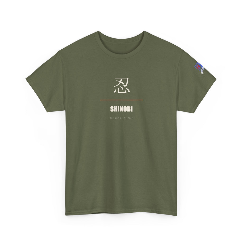 Shinobi T Shirt Ninja Japanese Kanji Tee Silent Warrior Gift for Anime Fans, Martial Arts Lover Clothing, Unique Graphic Shirt for Him