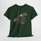 Bonsai Master Samurai T-Shirt, Japanese Ukiyo-E Bonsai Warrior Tee, Zen Gift for Bonsai Lovers, Tree Hobbyists & Plant Dad Gift