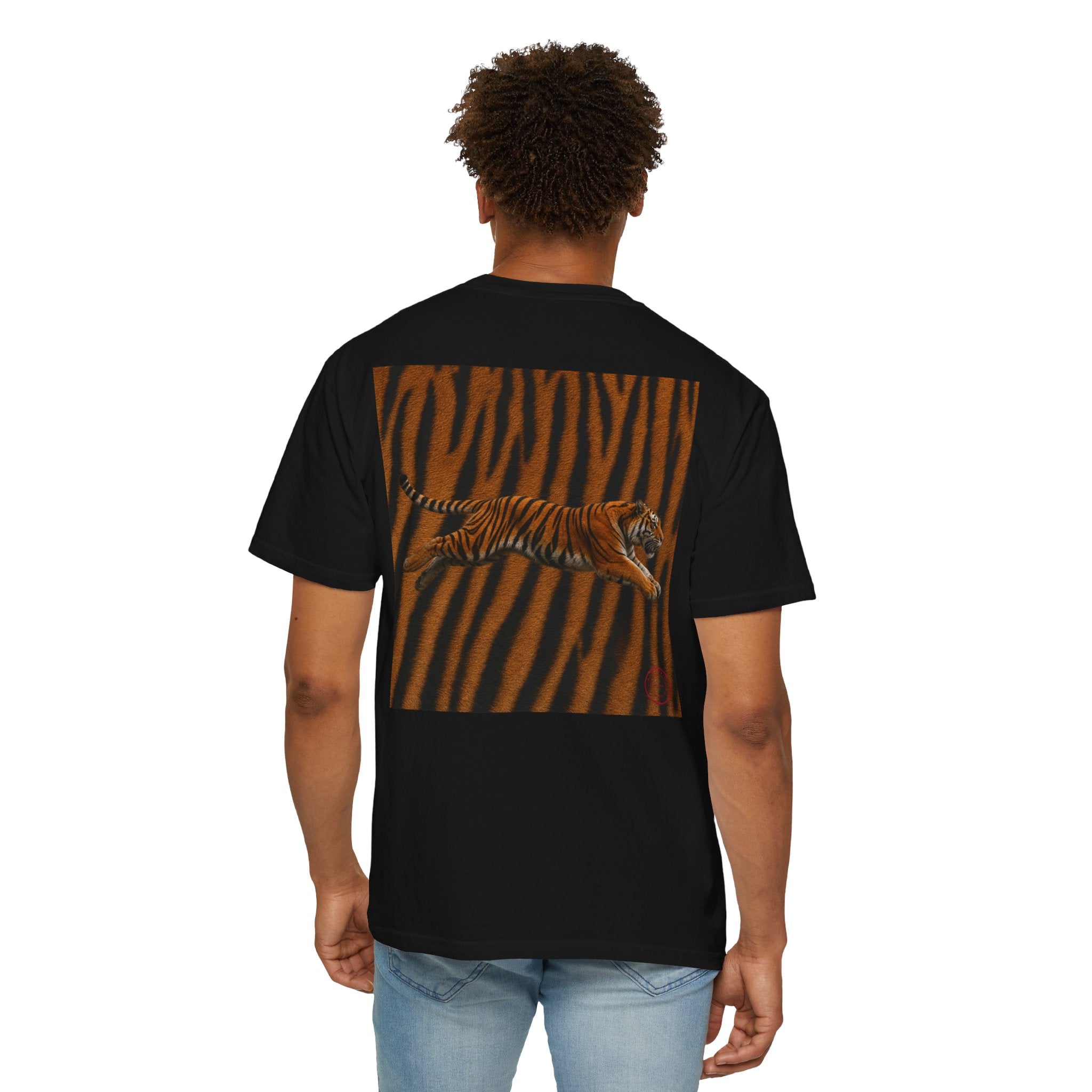 CoolyJapan — Tora 虎 Leaping Tiger Tee | Dark Color | Comfort Colors 1717