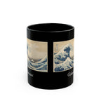 Hokusai Ktsushika Great Wave Black Ceramic Mug – Japanese Wave Art Coffee Cup (11oz/15oz)