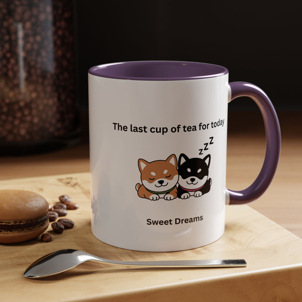 Shiba Inu "Sweet Dreams" Mug, The Last Cup of Tea for Today, Japanese Dog Cute Gift Mug