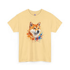 Shiba Inu Watercolor T-Shirt — Colorful Dog Portrait Tee