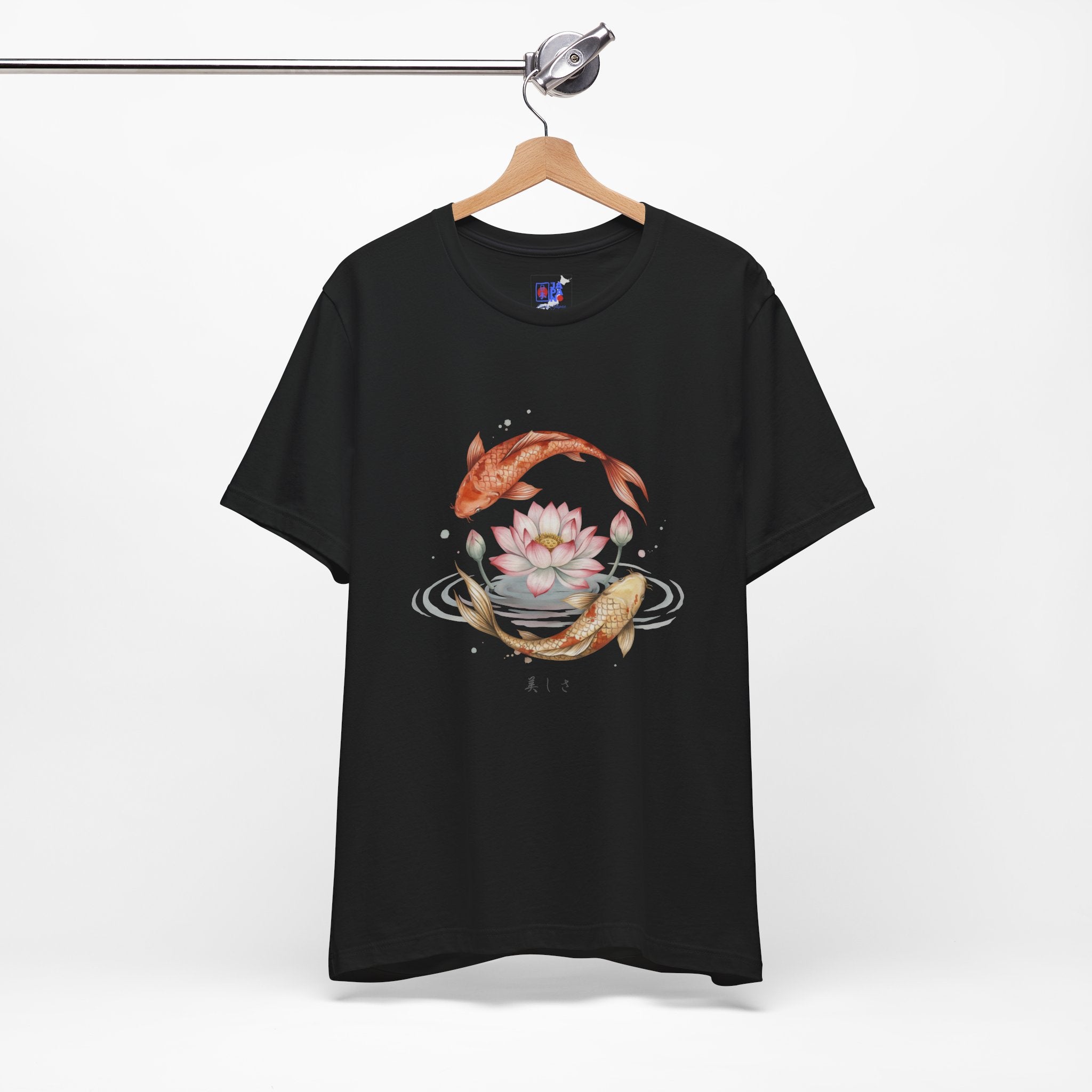 Koi and Lotus Beauty Tee | Koi Circle Floral Japanese Aesthetic