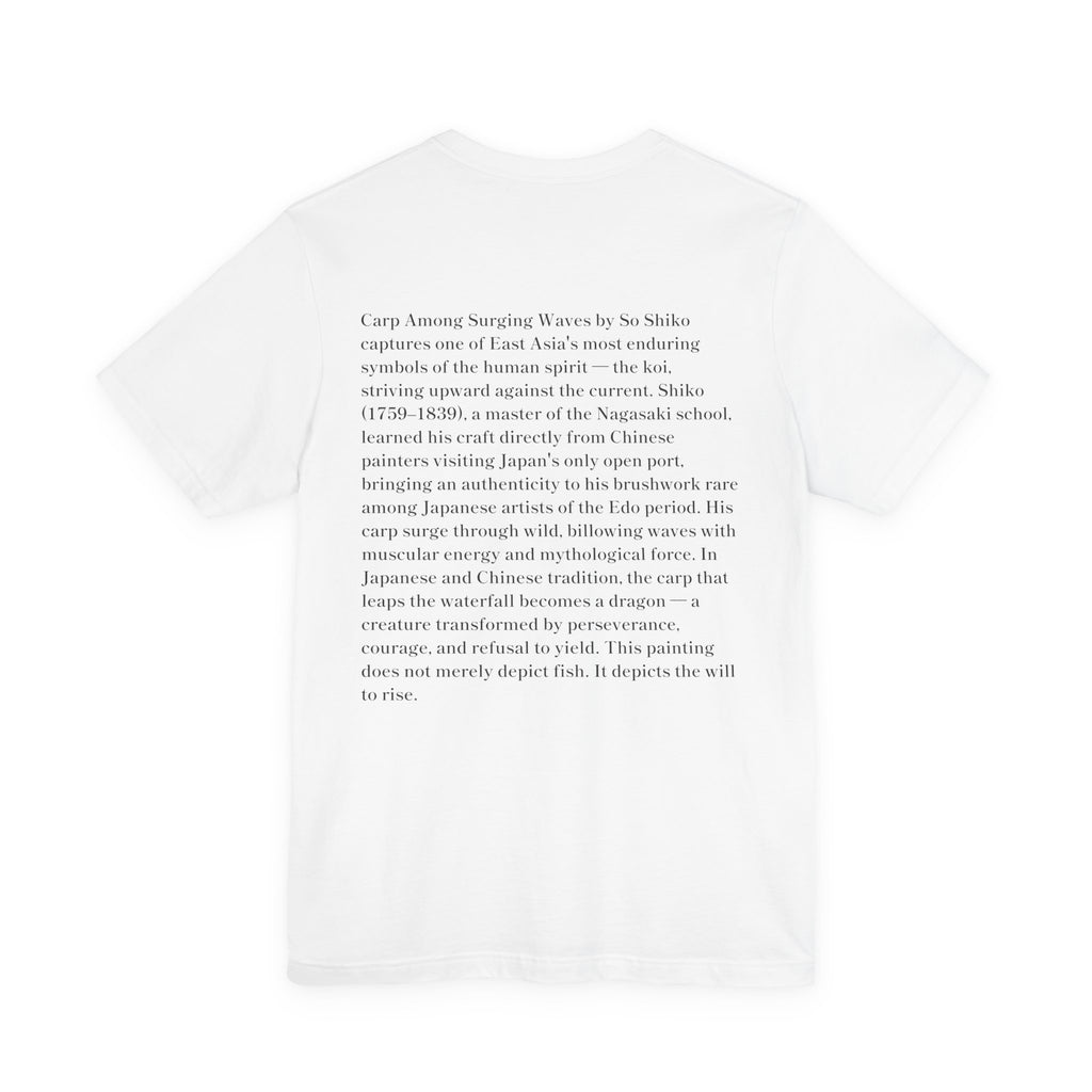 So Shiko "Carp Leaping Through Waves" | Japanese Art Museum T-Shirt