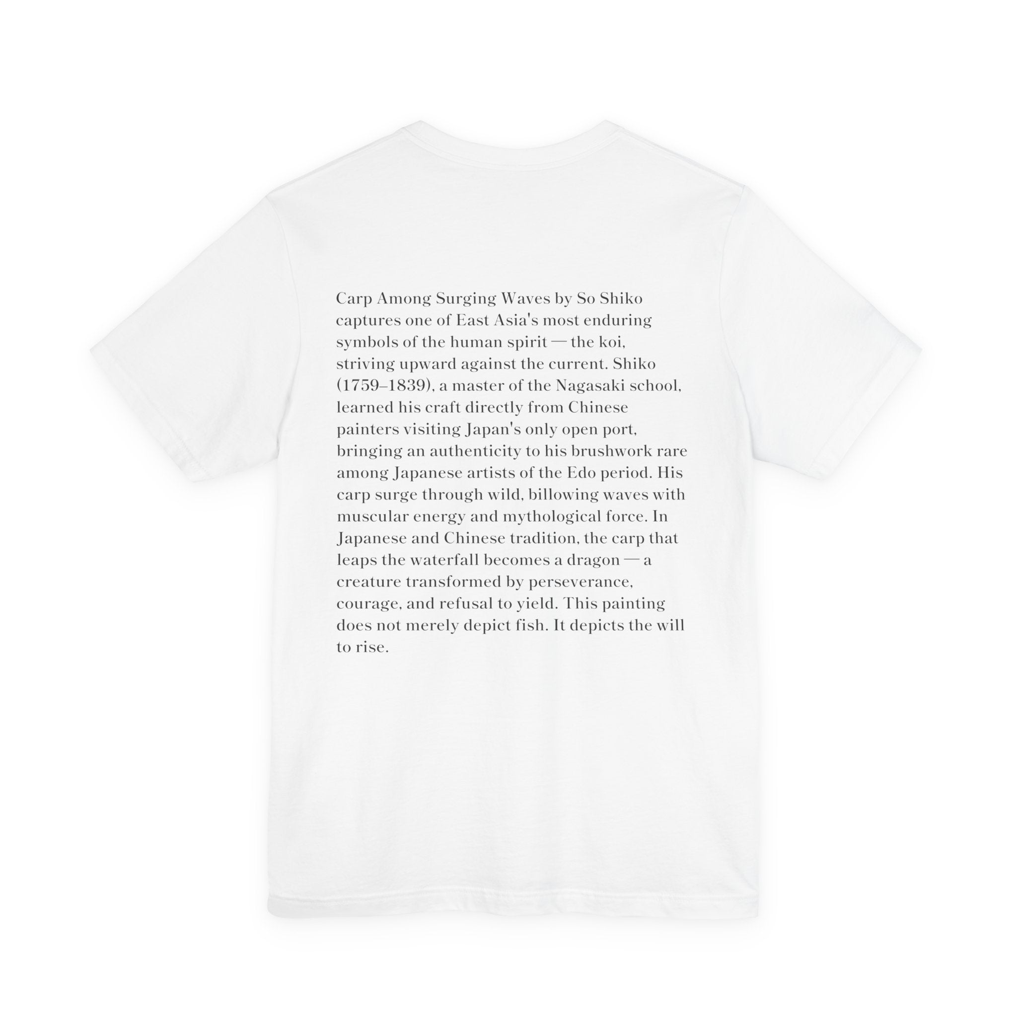 So Shiko "Carp Leaping Through Waves" | Japanese Art Museum T-Shirt
