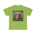 Shiba Inu Puppies Duo T-Shirt — Cute Cherry Blossom Dog Tee