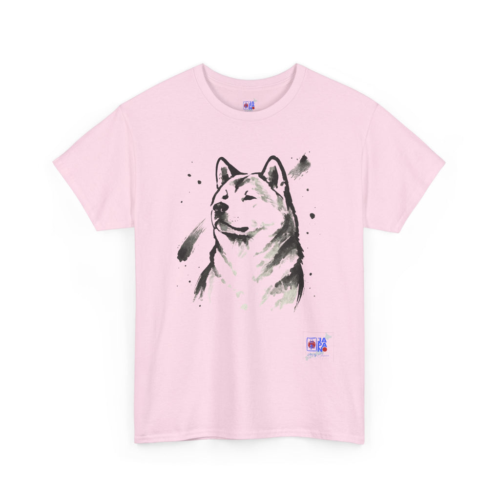Akita Inu Sumi Ink Portrait T-Shirt — Japanese Ink Wash Dog Tee