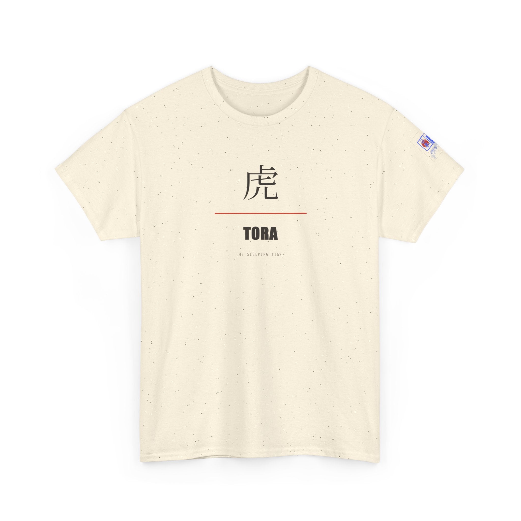 Tora Sleeping Tiger T Shirt Japanese Kanji Graphic Tee Casual Wear