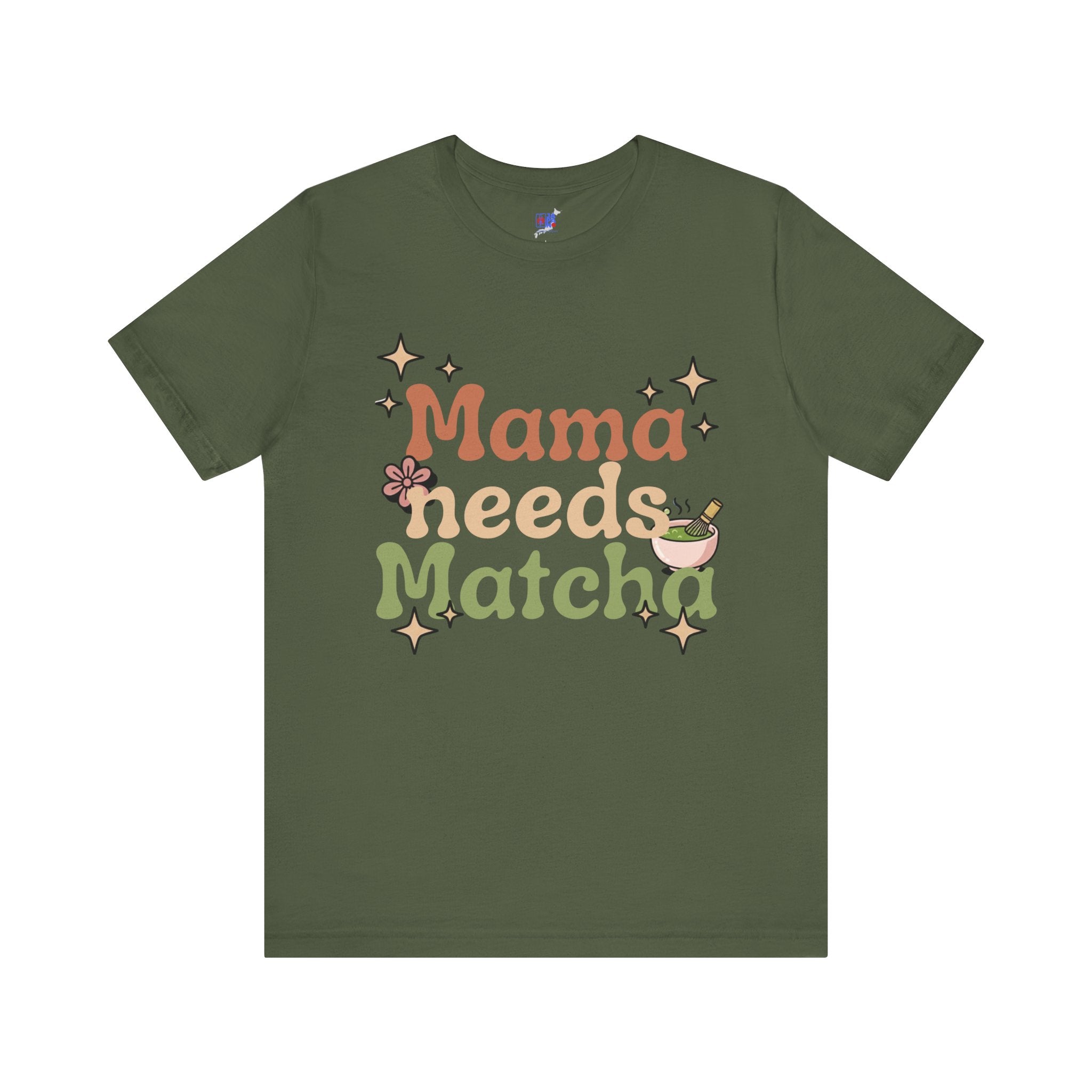 Mama Needs Matcha T-Shirt | Matcha Tea Mom Tee, Cute Floral Typography