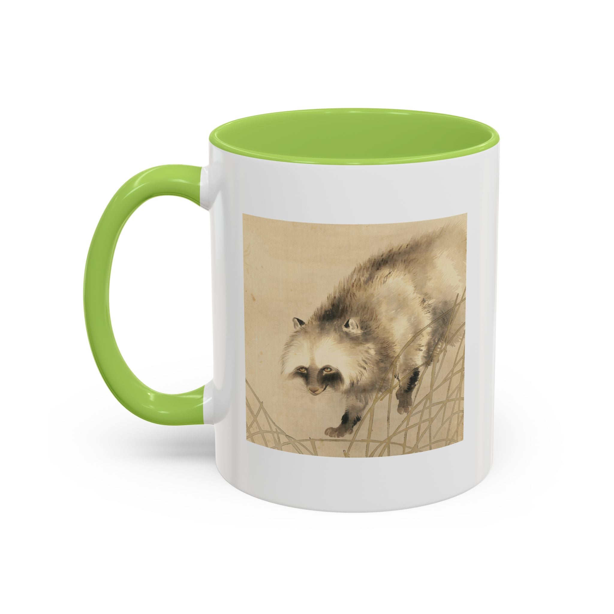 Yoshimura Hōryū "Raccoon Dog Under Moonlight" | Edo-period Japanese Art Mug — Museum Collection