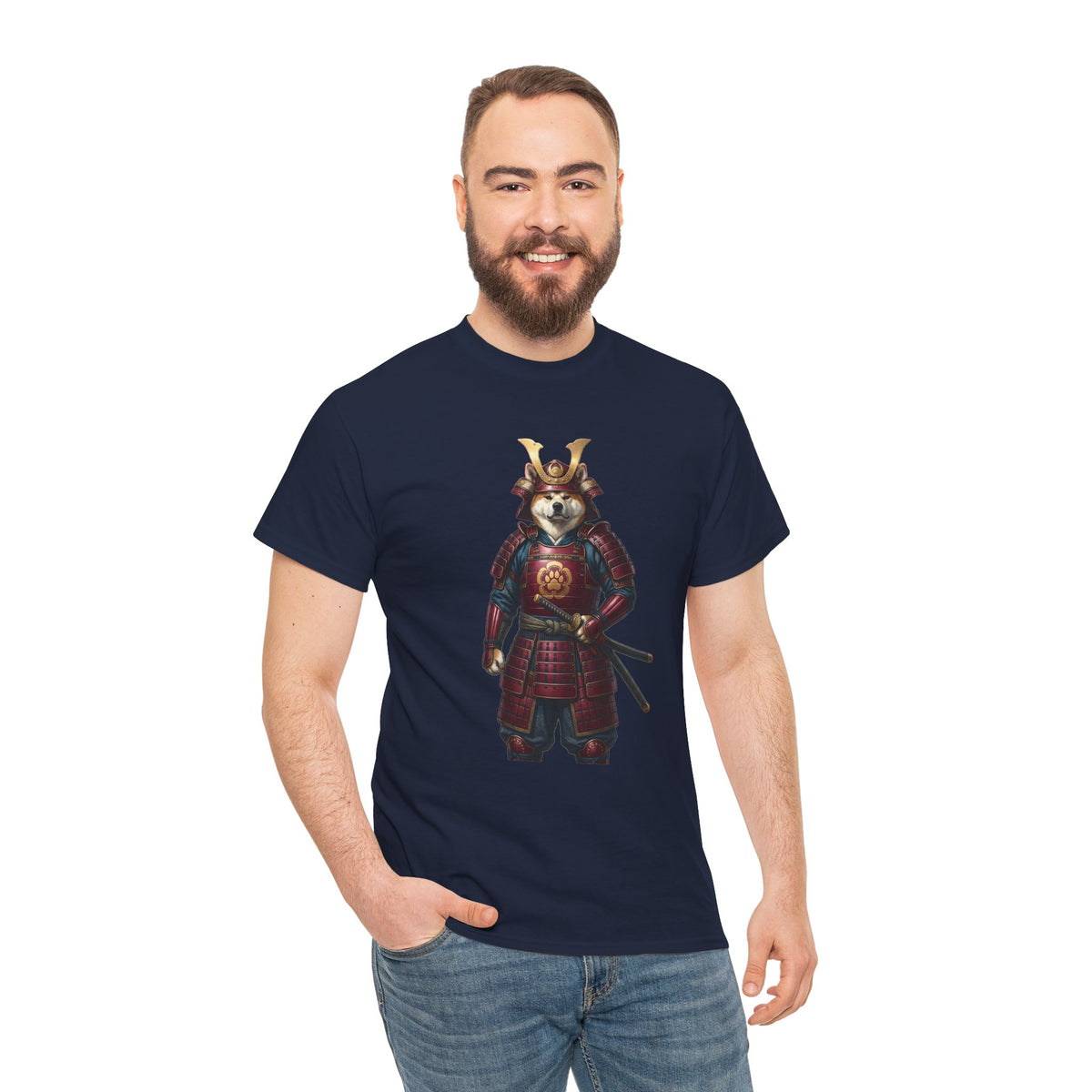 Samurai Shiba Inu Warrior Armor Tee | Japanese Samurai Art