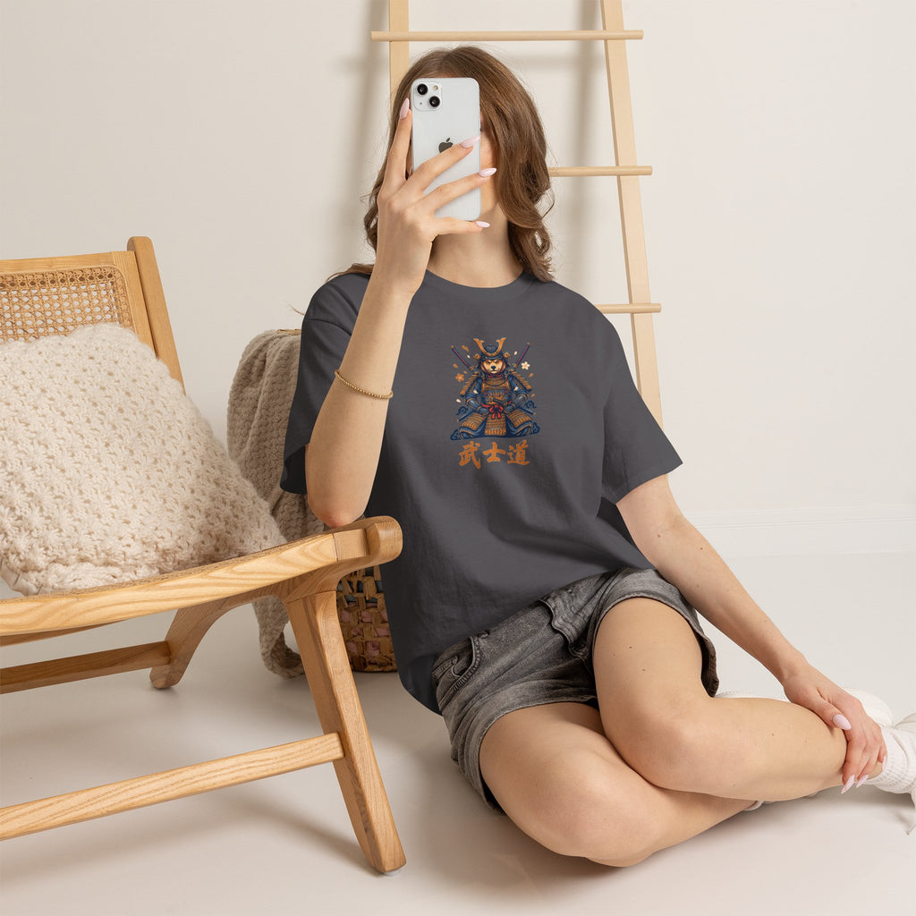 Samurai Warrior Tee, Retro Pixel Art with Bushido