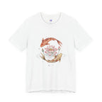 Koi and Lotus Beauty Tee | Koi Circle Floral Japanese Aesthetic