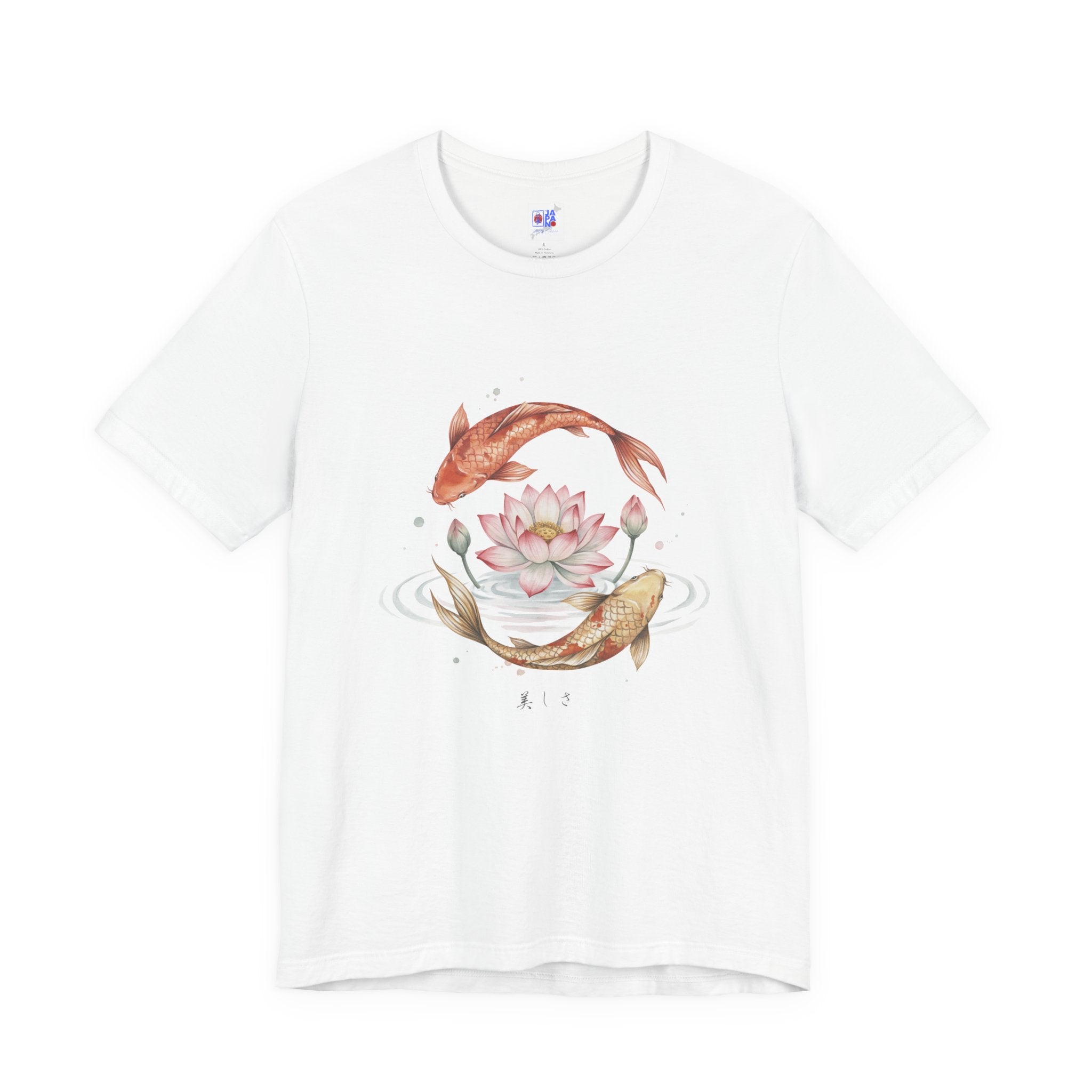 Koi and Lotus Beauty Tee | Koi Circle Floral Japanese Aesthetic