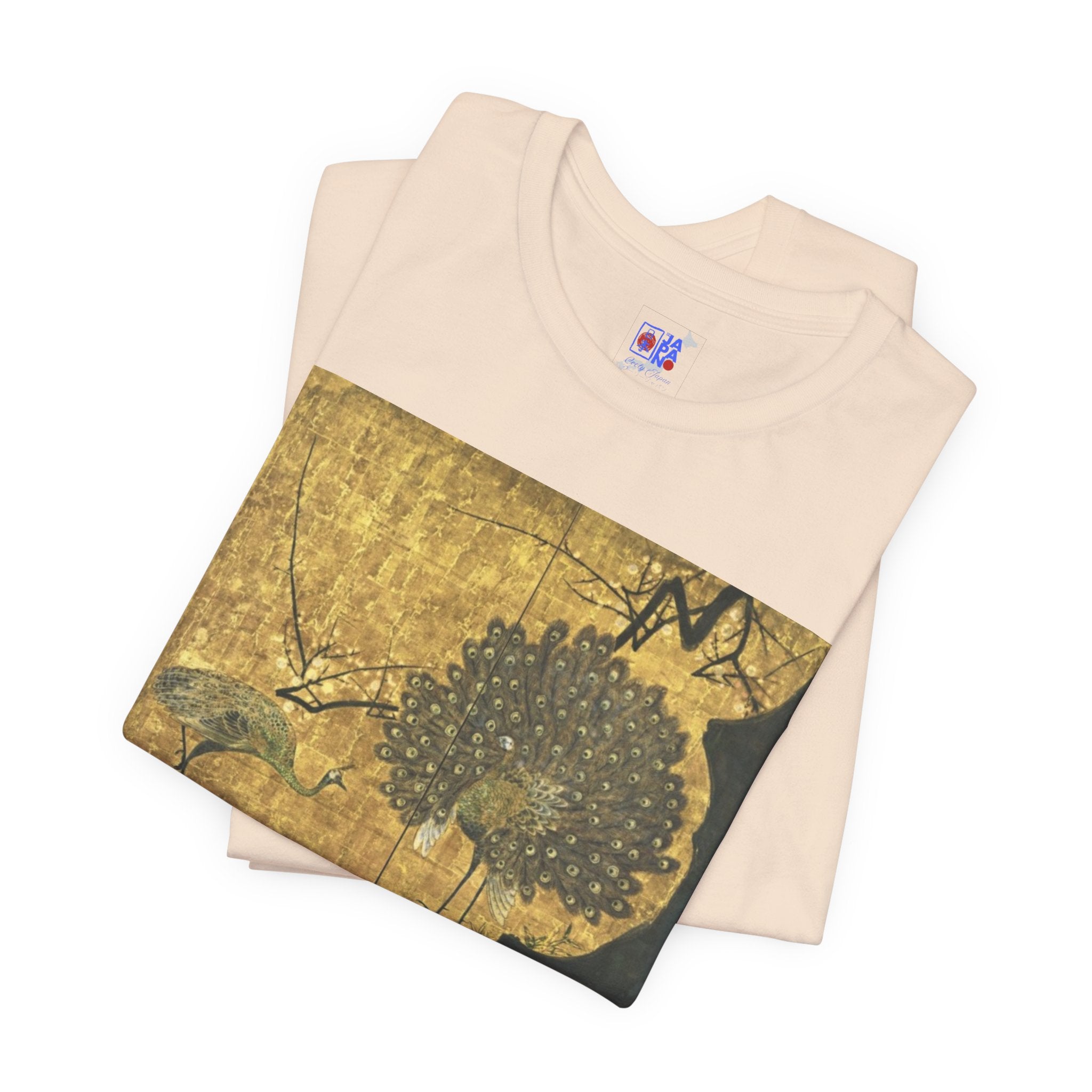 Korin Ogata "Peacock and Hollyhocks Screen", Japanese Art Museum T-Shirt
