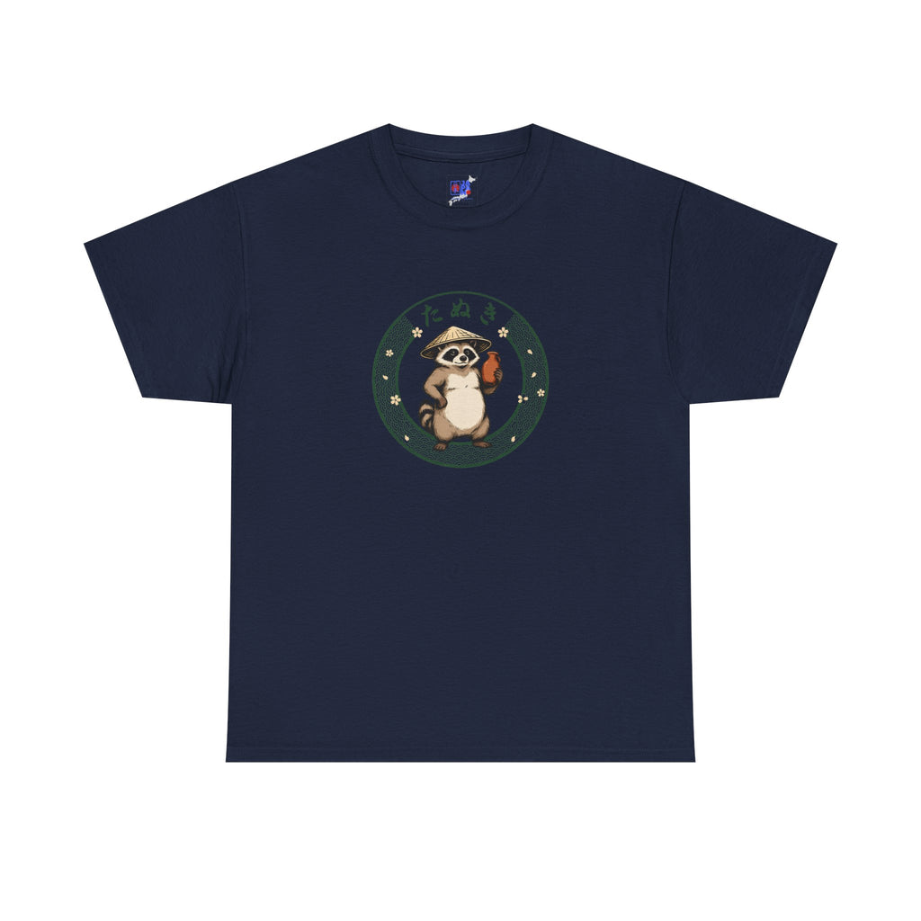 Tanuki T-Shirt | Japanese Raccoon Dog Folklore Graphic Tee | Edo Period Japan Shirt | Good Luck Gift
