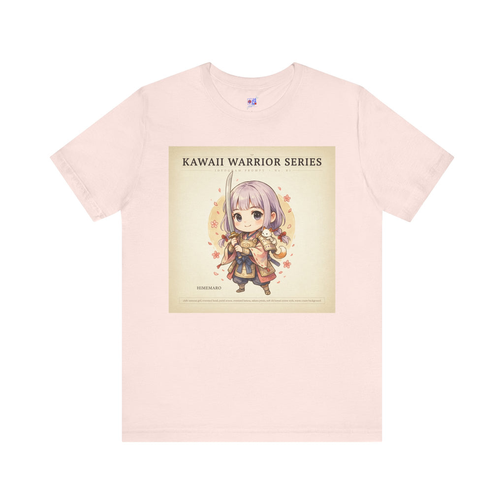 Kawaii Warrior Series T-Shirt, Cute Anime Chibi Warrior Graphic Tee