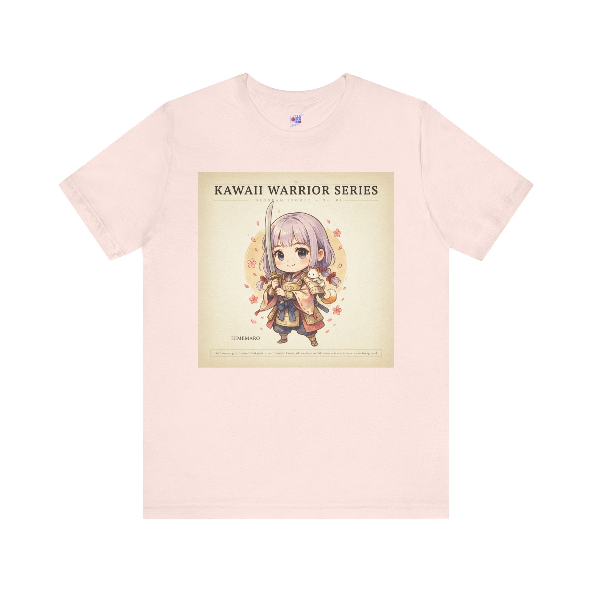 Kawaii Warrior Series T-Shirt, Cute Anime Chibi Warrior Graphic Tee