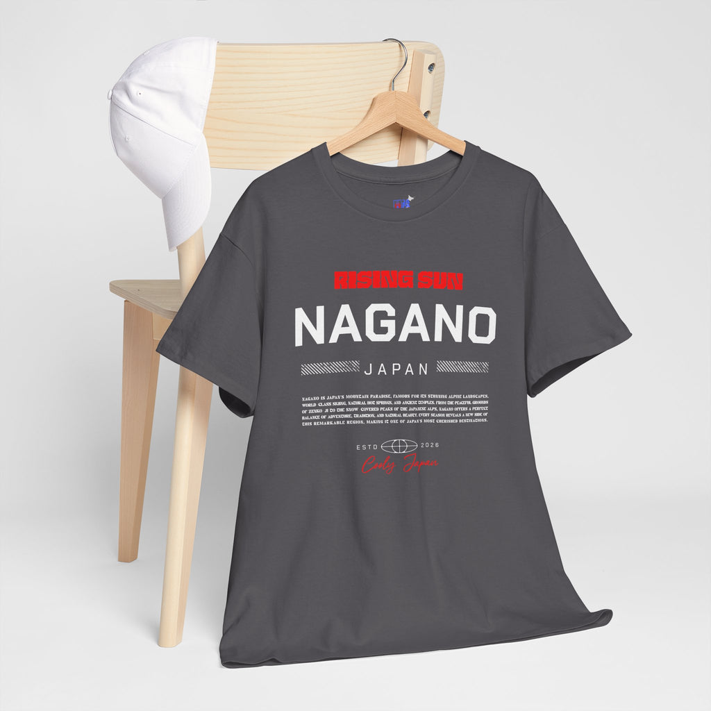 Nagano T-Shirt | 長野 Japanese Alps & Snow Monkey Japan City Tee | Designed by Japanese