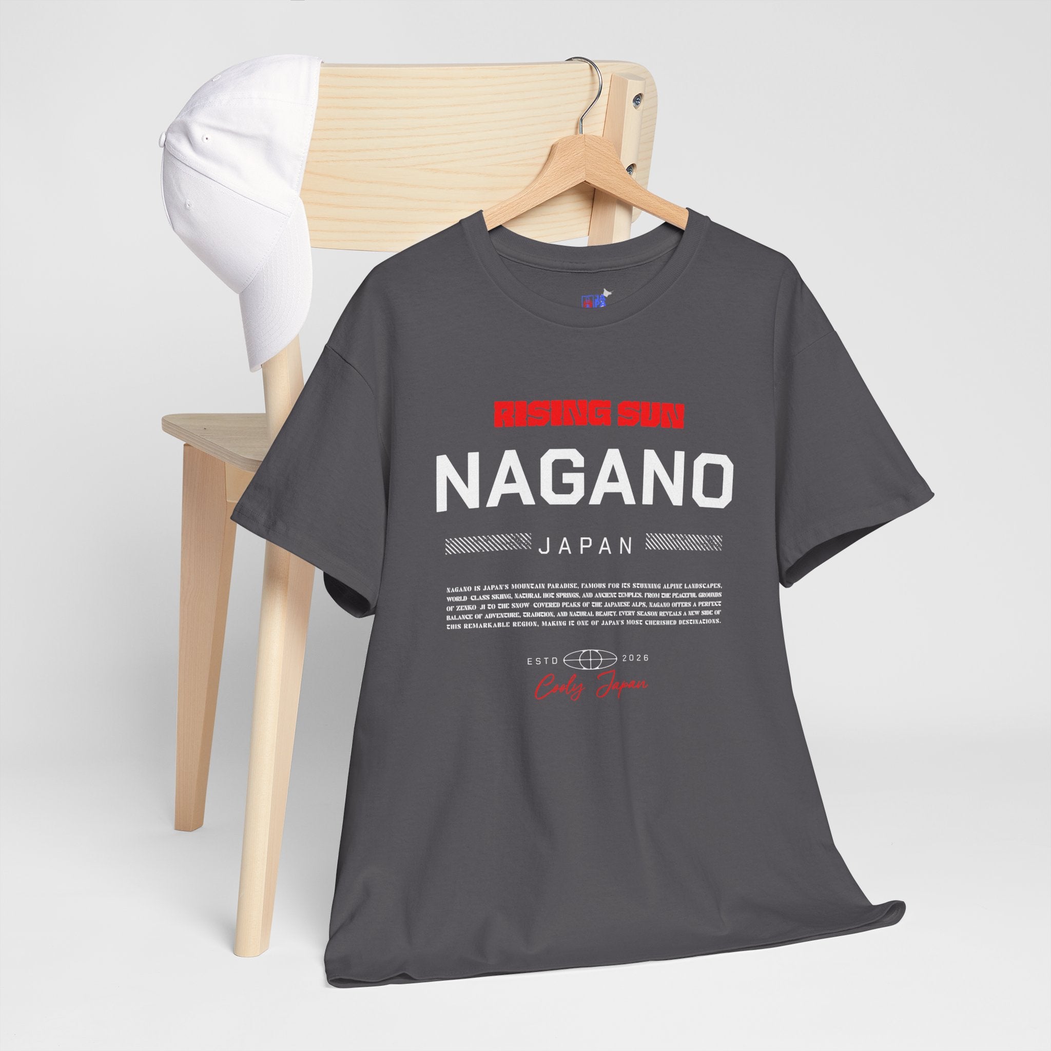 Nagano T-Shirt | 長野 Japanese Alps & Snow Monkey Japan City Tee | Designed by Japanese