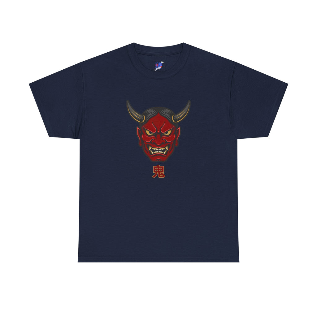 Oni Mask T-Shirt — 鬼 Japanese Demon Men's Graphic Tee | Dark Japan Streetwear Shirt