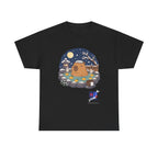 Kawaii Capybara Onsen T-Shirt — Japanese Hot Spring Winter Night Design
