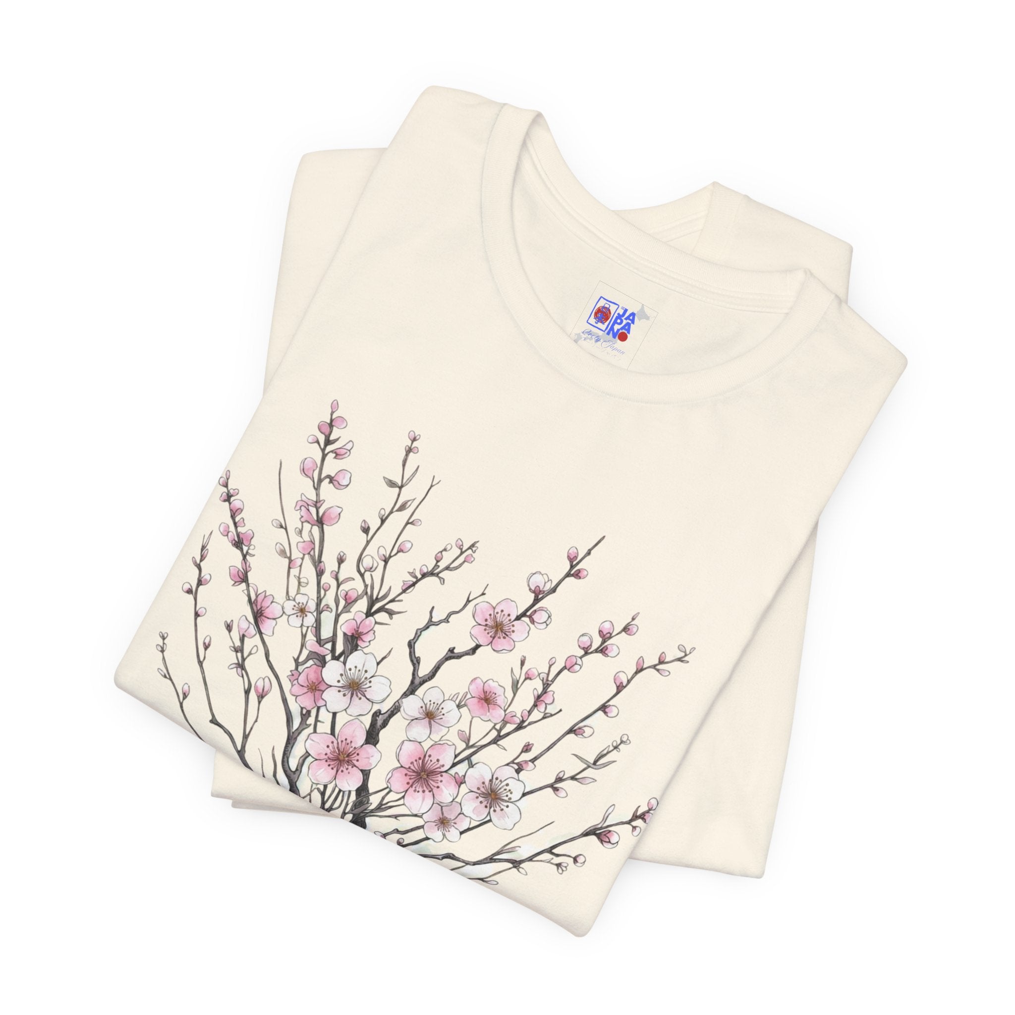 Japanese Plum Blossom T-Shirt | Ume Flower Dark Aesthetic Tee | Japan Winter Bloom Floral Shirt