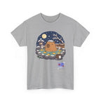 Kawaii Capybara Onsen T-Shirt — Japanese Hot Spring Winter Night Design