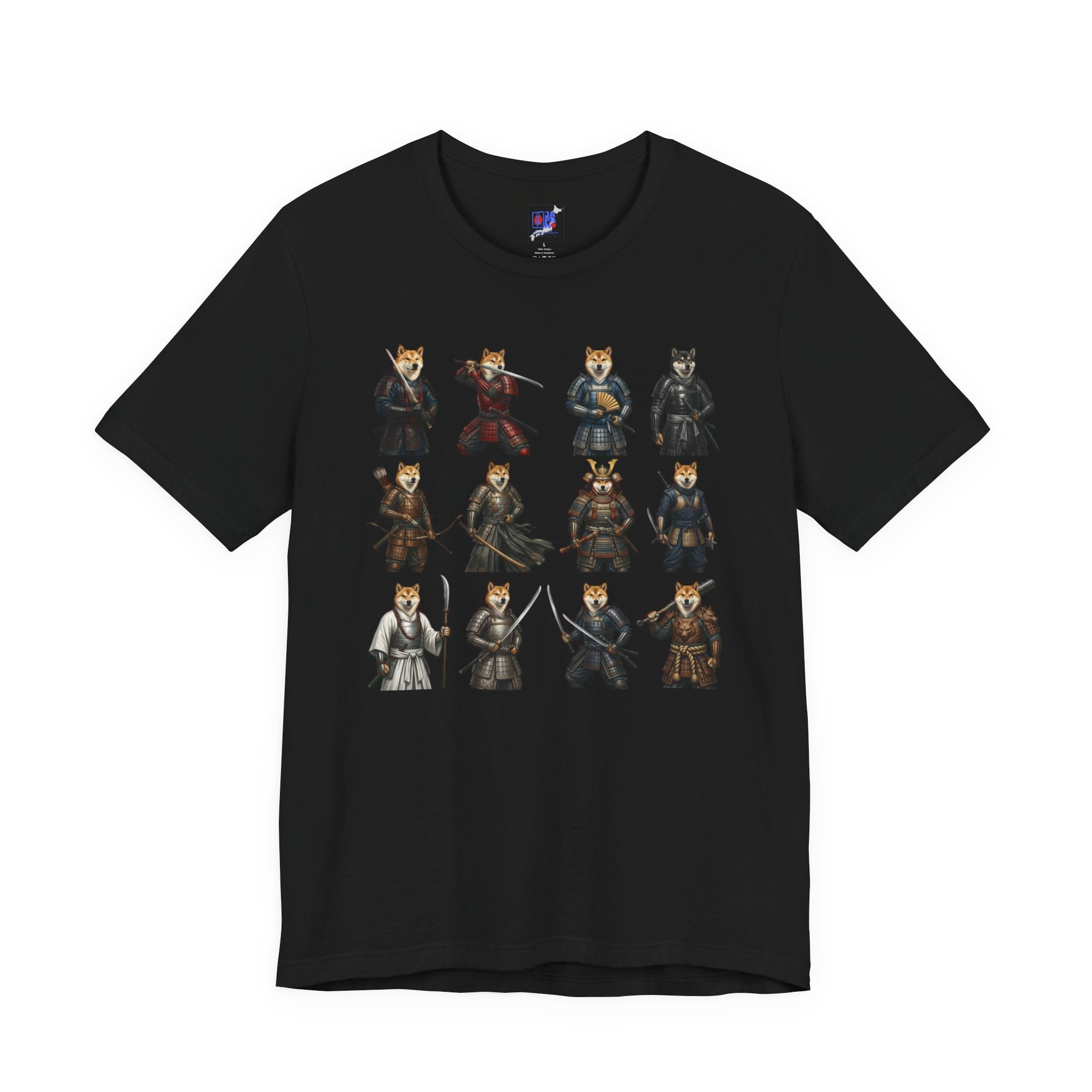 Shiba Inu Samurai T-Shirt, Japanese Warrior Dog Graphic Tee, Funny Dog Lover Gift, Anime Streetwear, Unisex Cotton Shirt