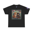 Shiba Inu Puppies Duo T-Shirt — Cute Cherry Blossom Dog Tee