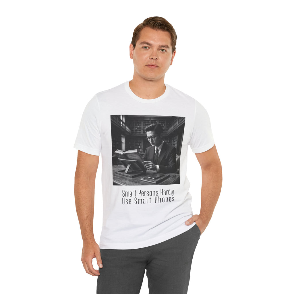 Smart Persons Hardly Use Smartphones T-Shirt, Plato's Republic Tee, Philosophy Satire Shirt, Intellectual Humor Gift, Deep Thinker Tee
