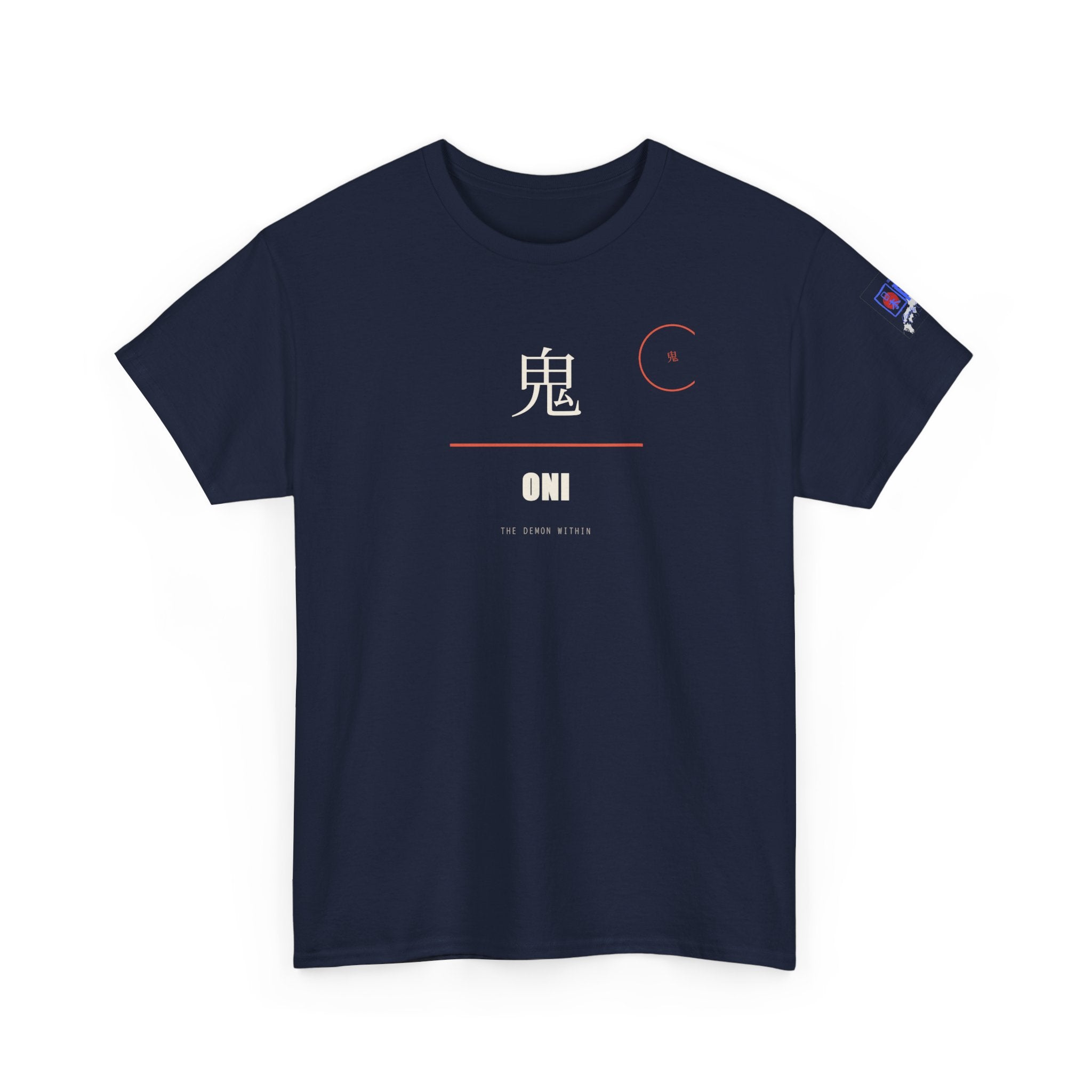 Oni T Shirt Japanese Demon Kanji Graphic Tee, Anime Lover Gift, Dark Minimalist Shirt, Halloween Costume Top