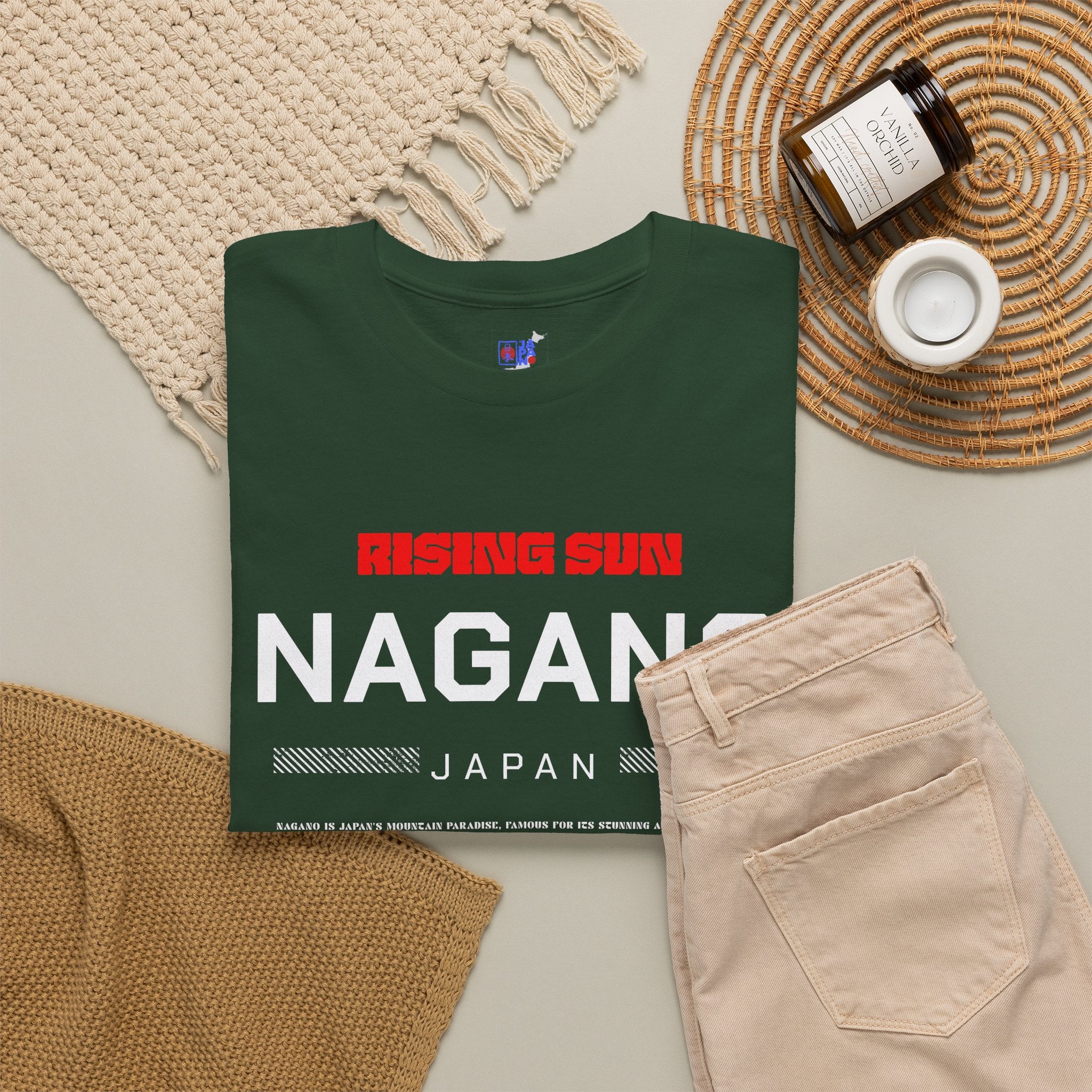 Nagano T-Shirt | 長野 Japanese Alps & Snow Monkey Japan City Tee | Designed by Japanese