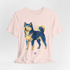 Geometric Shiba Inu T-Shirt — Low Poly Japanese Dog Art Tee