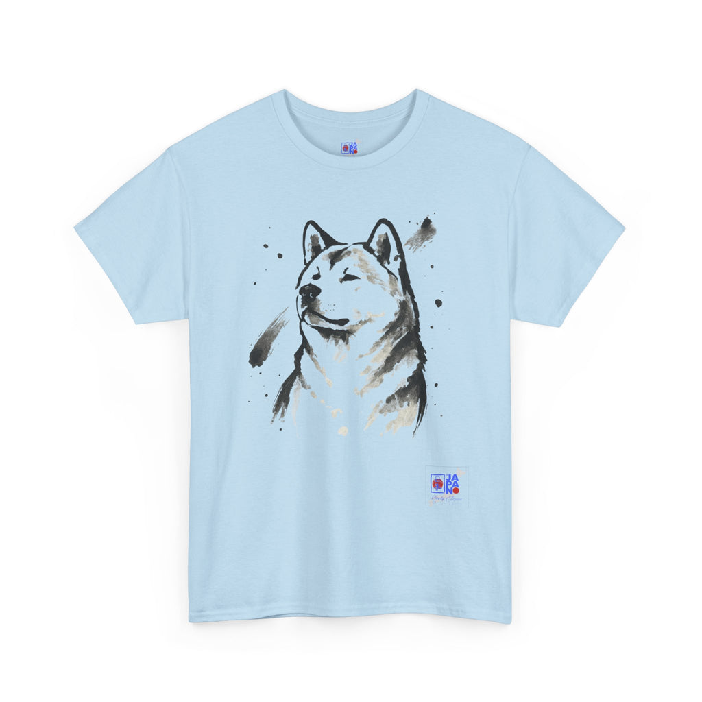 Akita Inu Sumi Ink Portrait T-Shirt — Japanese Ink Wash Dog Tee