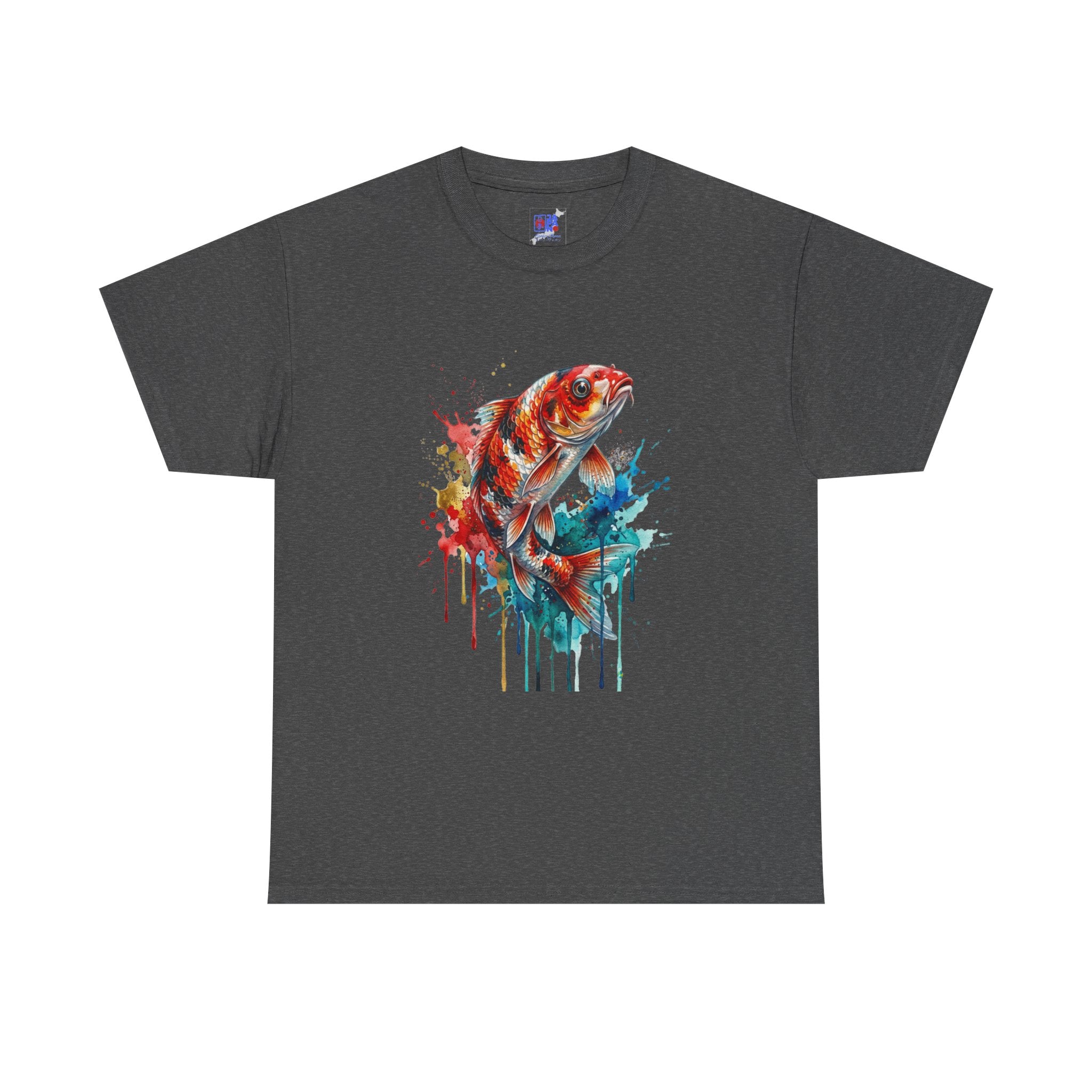 Koi Fish Watercolor T-Shirt — Vibrant Drip Art Tee