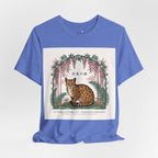 Leopard Garden Tee — Vintage Botanical Cat Graphic Shirt