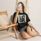 Tanuki Samurai T-Shirt — 狸の侍 Japanese Raccoon Dog Warrior | Yomichi Night Road Folklore Bushido Graphic Tee